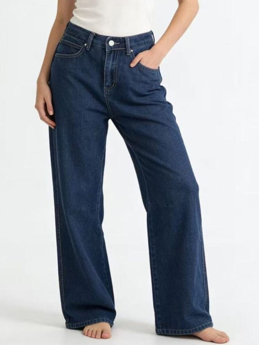 High-Waisted Wide Leg Boyfriend Jeans | Poundton