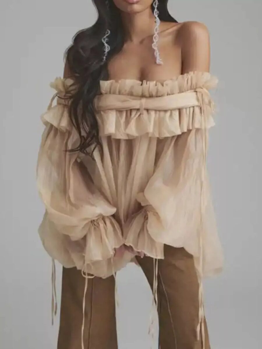 Seraphine Ruffle Off-Shoulder Blouse | 4 Colors | Poundton